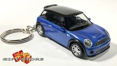 RARE KEY CHAIN RING BLUE & BLACK TOP BMW MINI COOPER NEW CUSTOM LIMITED EDITION