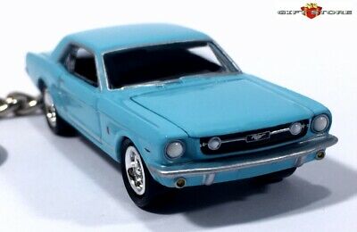 RARE KEY CHAIN 1964 ½ 1965 BLUE FORD MUSTANG GT COUPE 64 ½ 65/66 LIMITED EDITION