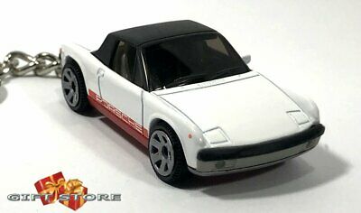 RARE HTF KEY CHAIN RING WHITE VW PORSCHE 914/6 TARGA COUPE NEW LIMITED EDITION